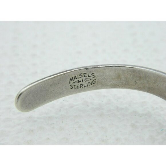 Dead Pawn Native American Maisels Sterling Ball Cuff Bracelet - Picture 5 of 6